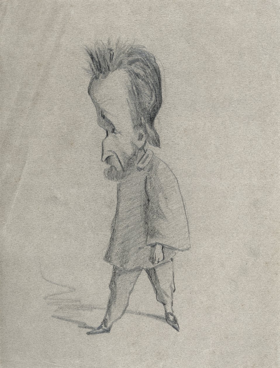 Karikatur av journalisten Theodore Pelloquet, 1858 (kull på papir) av Claude Monet