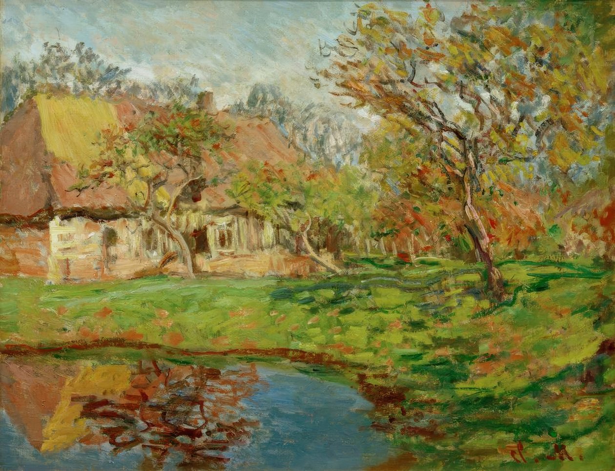Norman stråtak hytte av Claude Monet