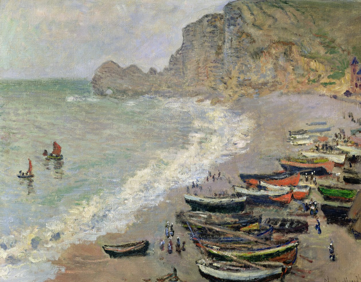 Etretat, stranden og Porte d