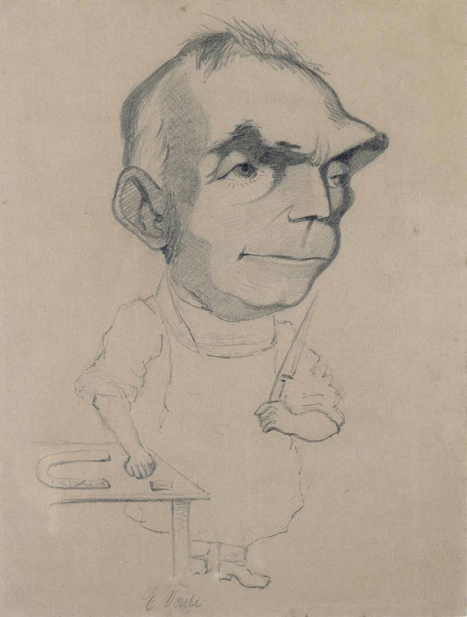 Eugene Scribe (1791-1861) fra et fotografi av Nadar av Claude Monet