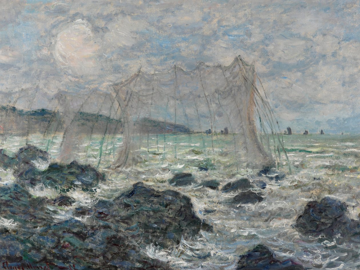 Fiskegarn på Pourville av Claude Monet