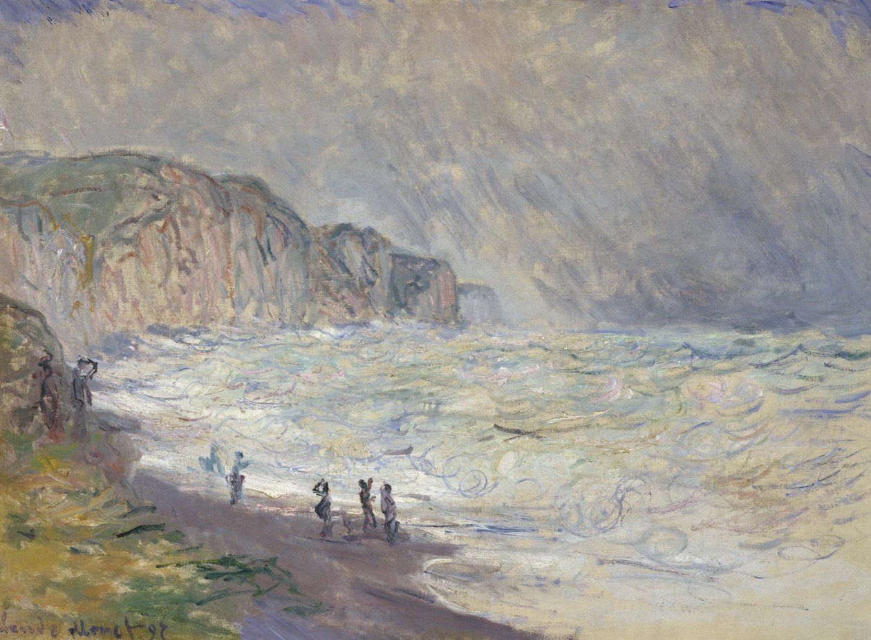 Heavy Sea ved Pourville av Claude Monet