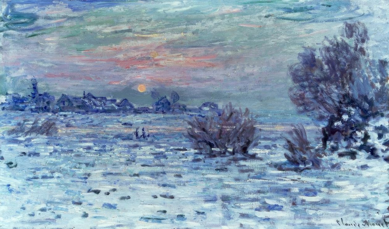 Vinter på Seinen, Lavacourt av Claude Monet