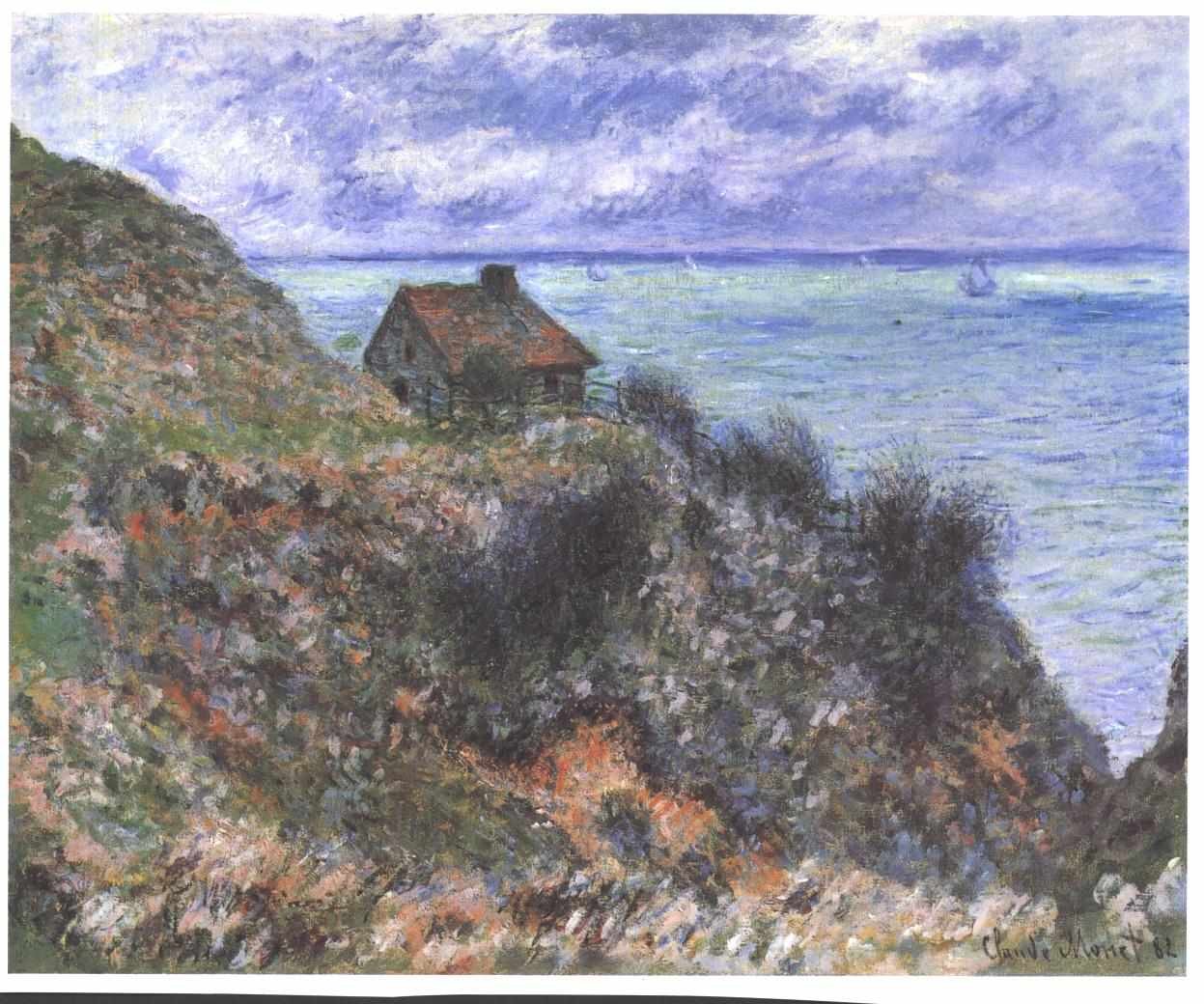 Tollvaktens hytte nær Pourville av Claude Monet
