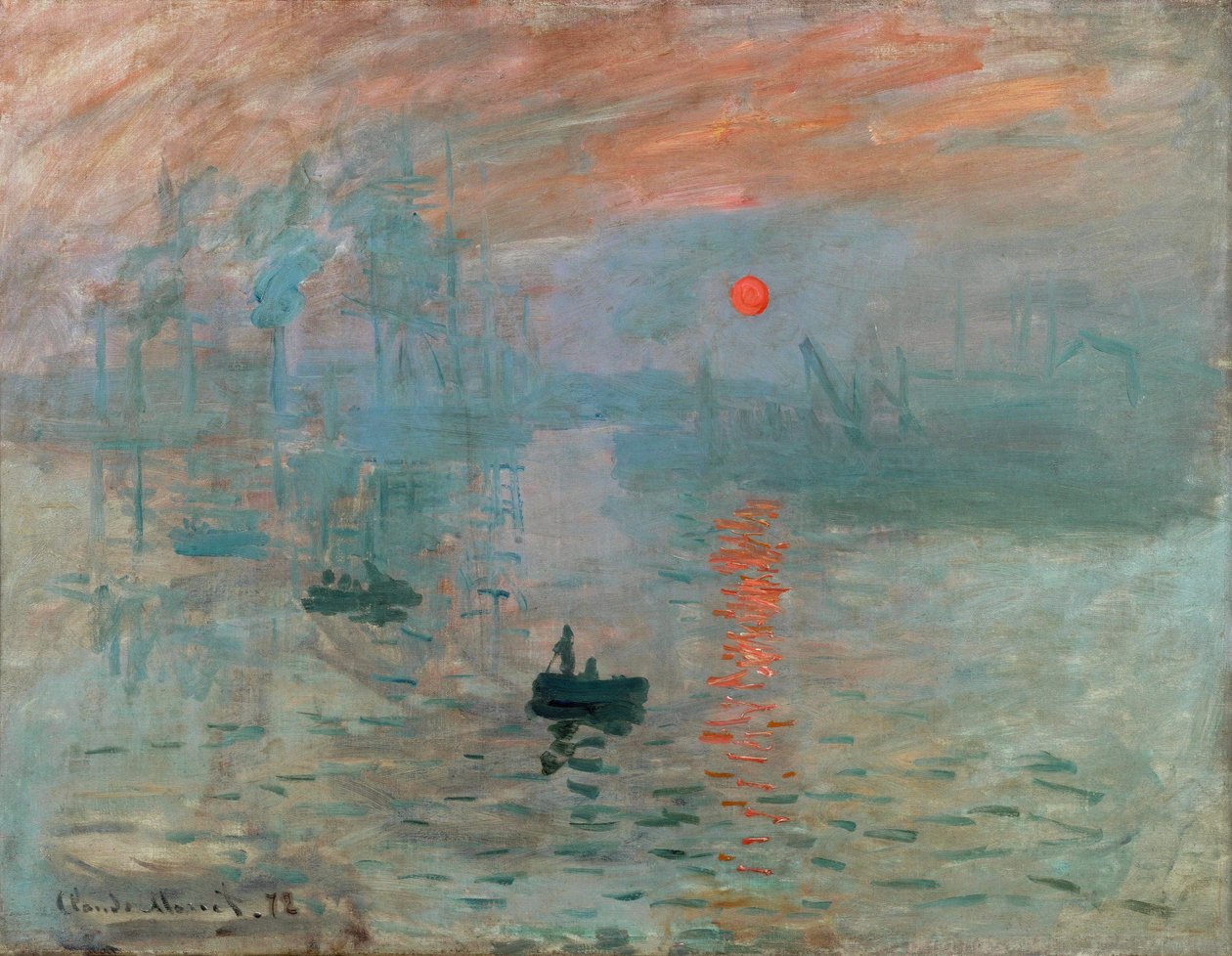 Inntrykk: soloppgang, 1872 av Claude Monet