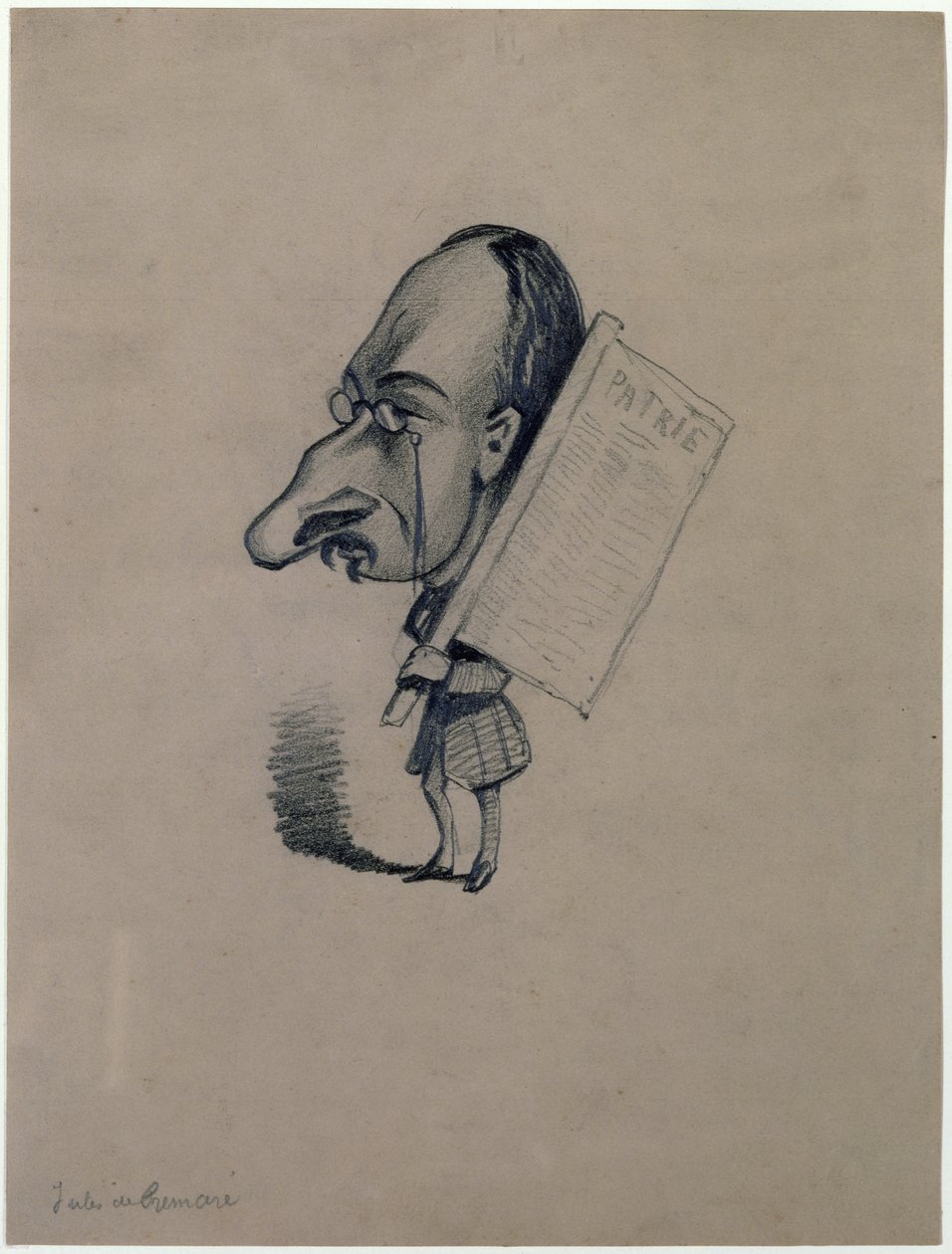 Jules de Premaray (1819-68) fra et fotografi av Nadar, ca. 1858 av Claude Monet
