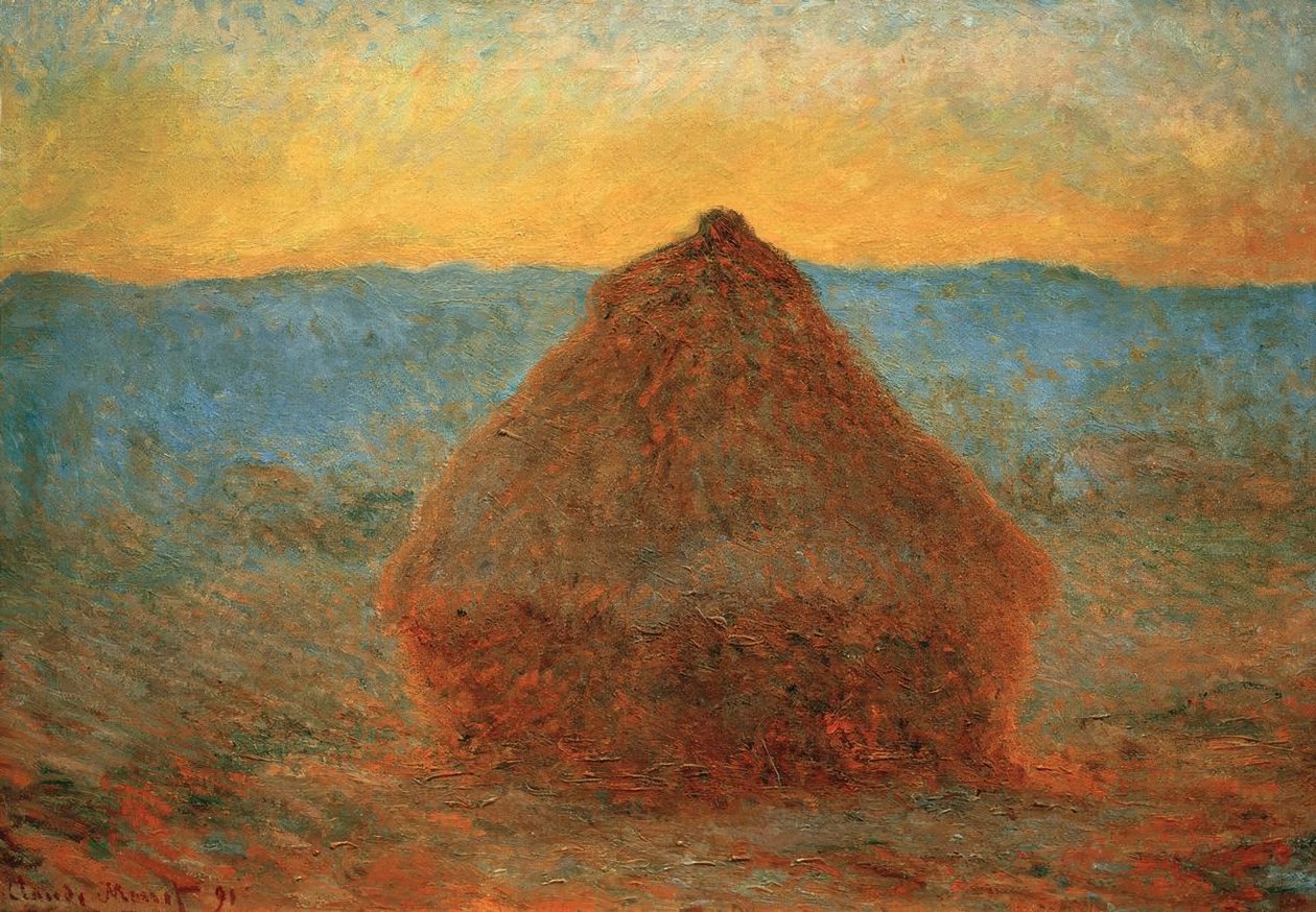 La meule, environs de Giverny (Høystakken, omgivelsene til av Claude Monet