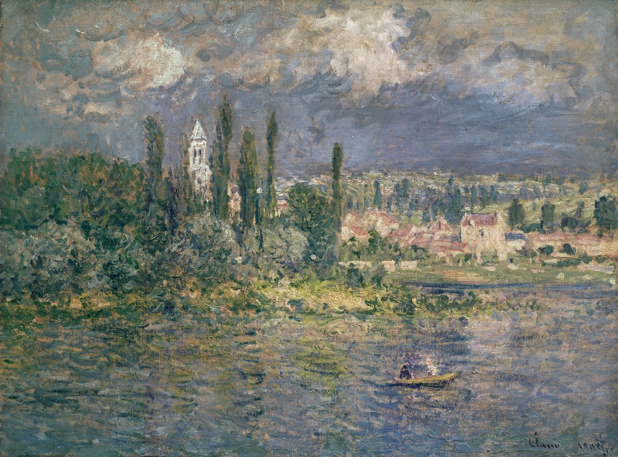 Landskap med tordenvær, Vetheuil, 1880 av Claude Monet