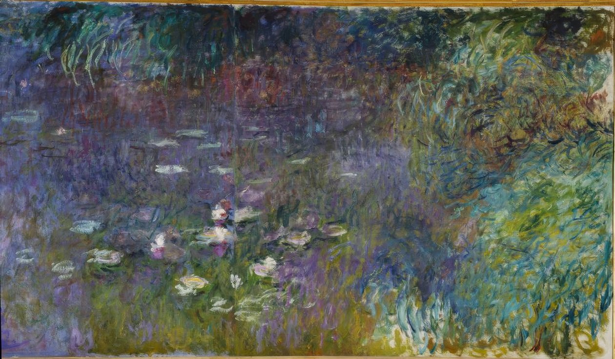 Nympheas-dammen uten piler, morgen av Claude Monet