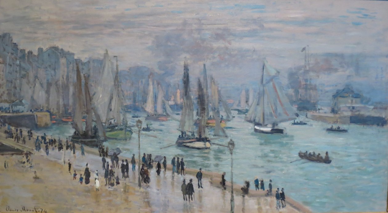 Le Havre, fiskebåter som forlater havnen av Claude Monet