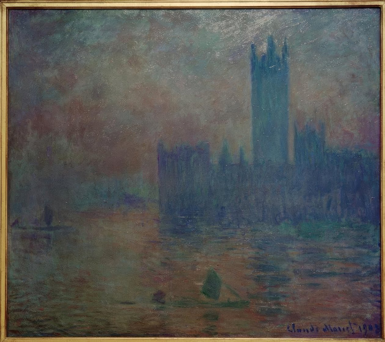 Stortinget, tåkeeffekt av Claude Monet