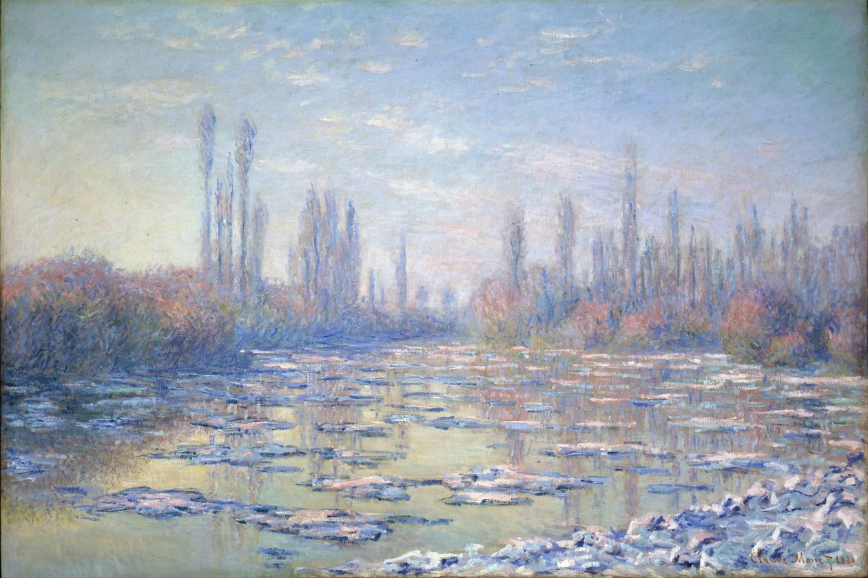 Les Glacons, 1880 av Claude Monet