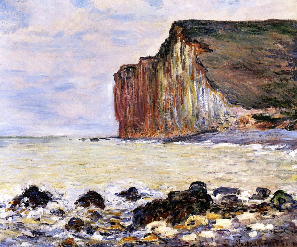 Les Petites Dalles, Pourville, 1881 av Claude Monet
