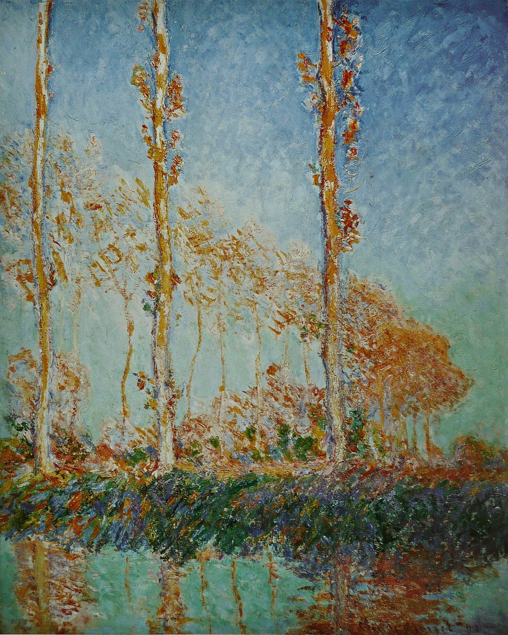 Poplars av Claude Monet
