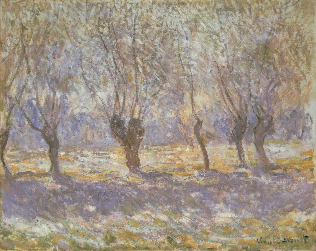 Les saules, Giverny av Claude Monet