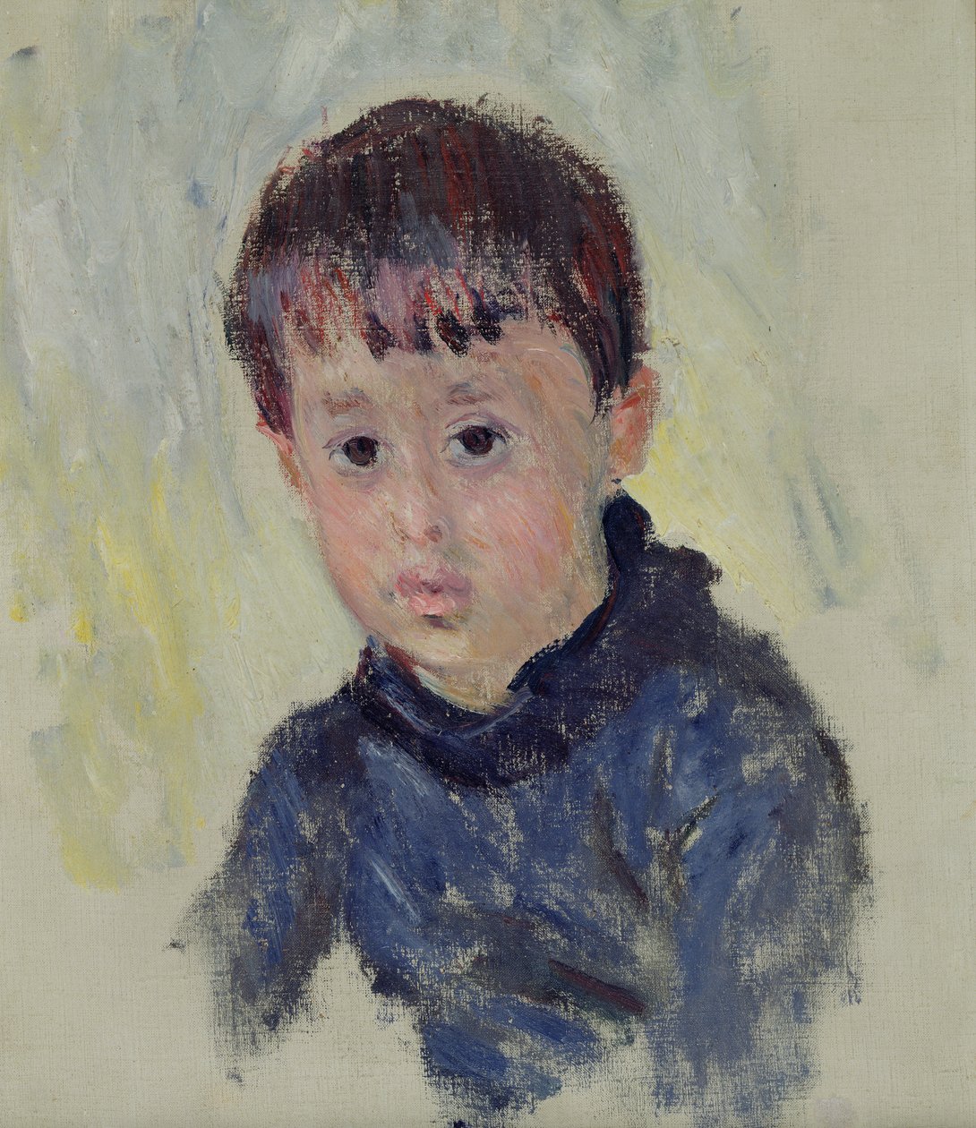 Michel Monet (1878-1966) i en blå genser, 1883 av Claude Monet