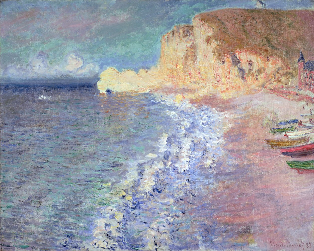 Morgen på Etretat, 1883 av Claude Monet