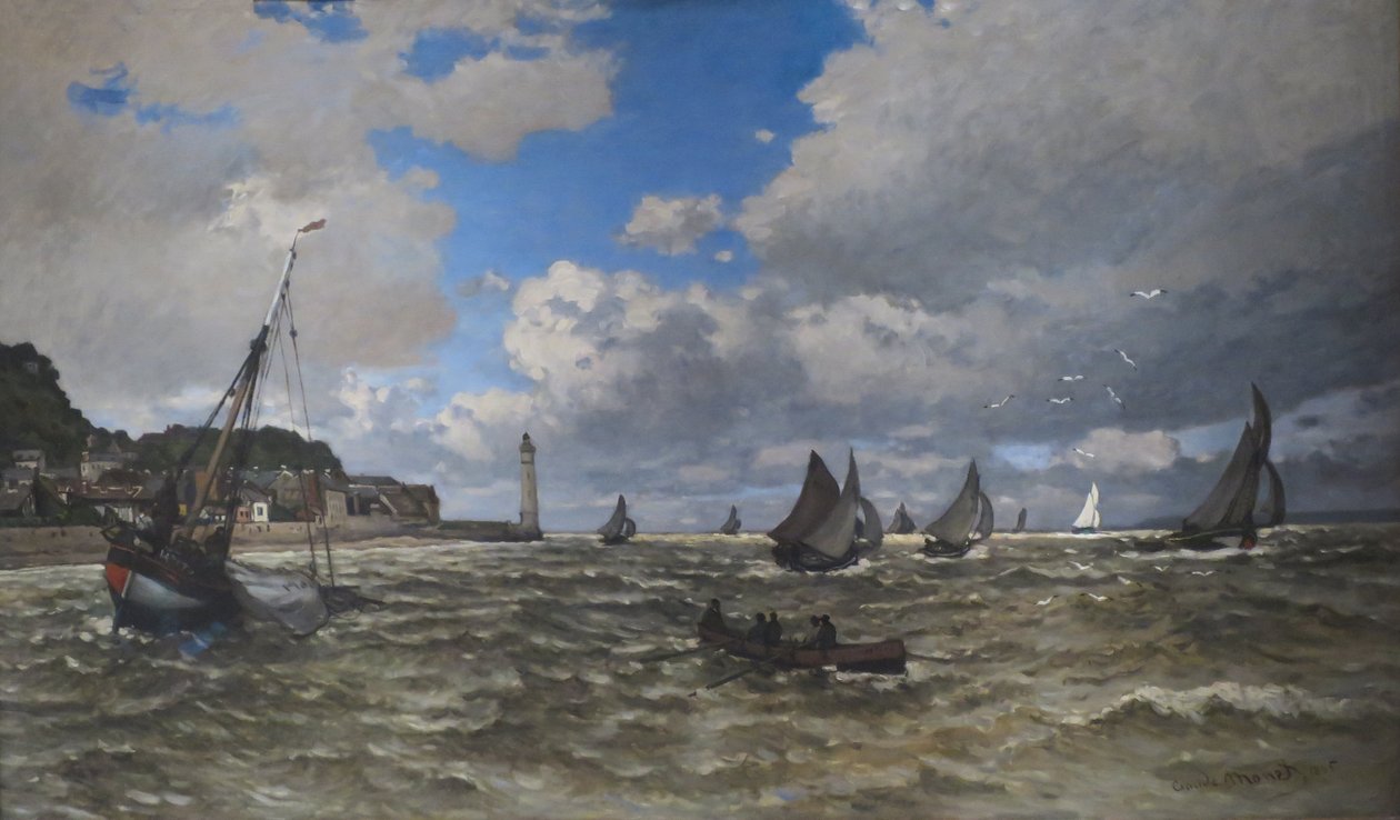 Mouth of the Seine, Honfleur av Claude Monet, 1865, olje på lerret, Norton Simon Museum av Claude Monet