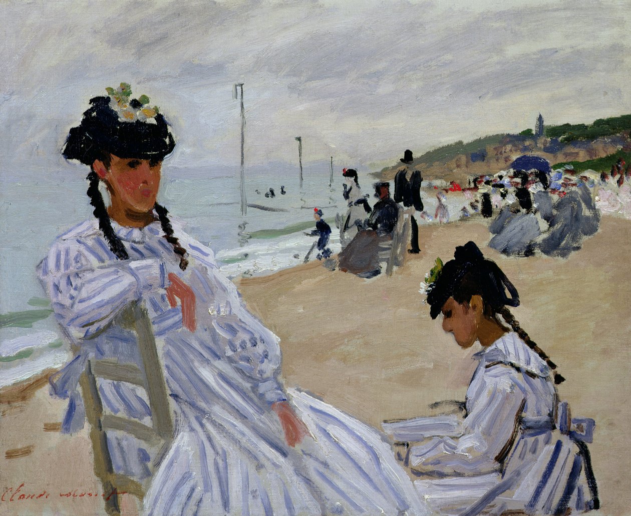På stranden i Trouville, 1870-71 av Claude Monet
