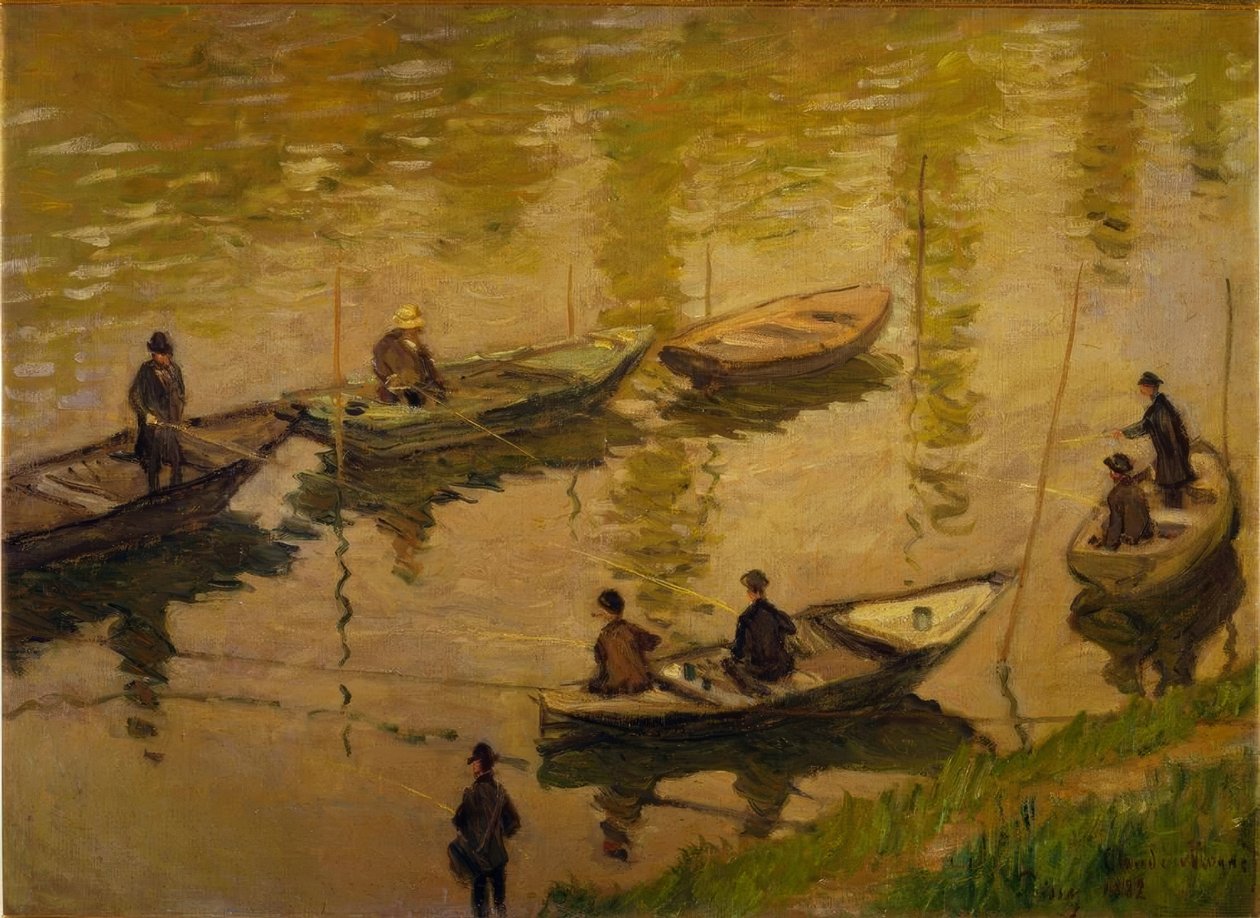 Fiskere på Seinen, i Poissy (Angler an der S av Claude Monet