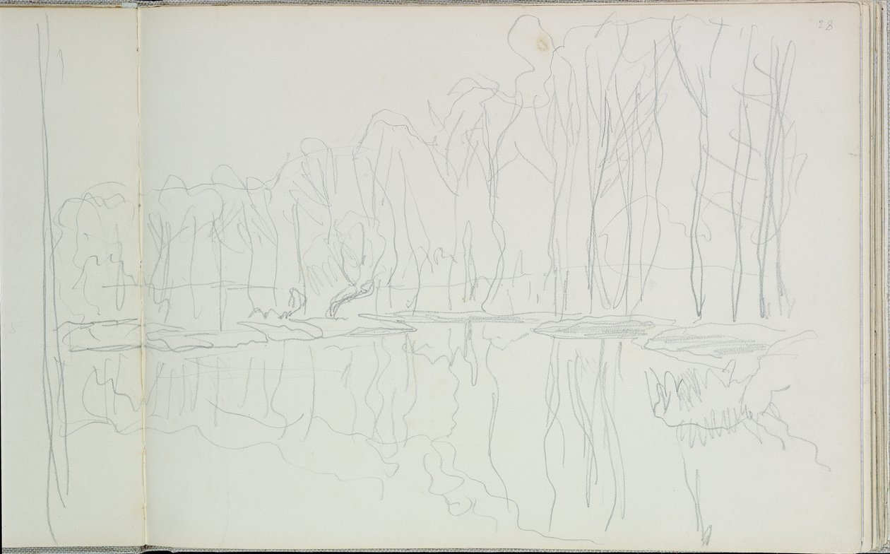 Poppeltrær ved elven Epte av Claude Monet