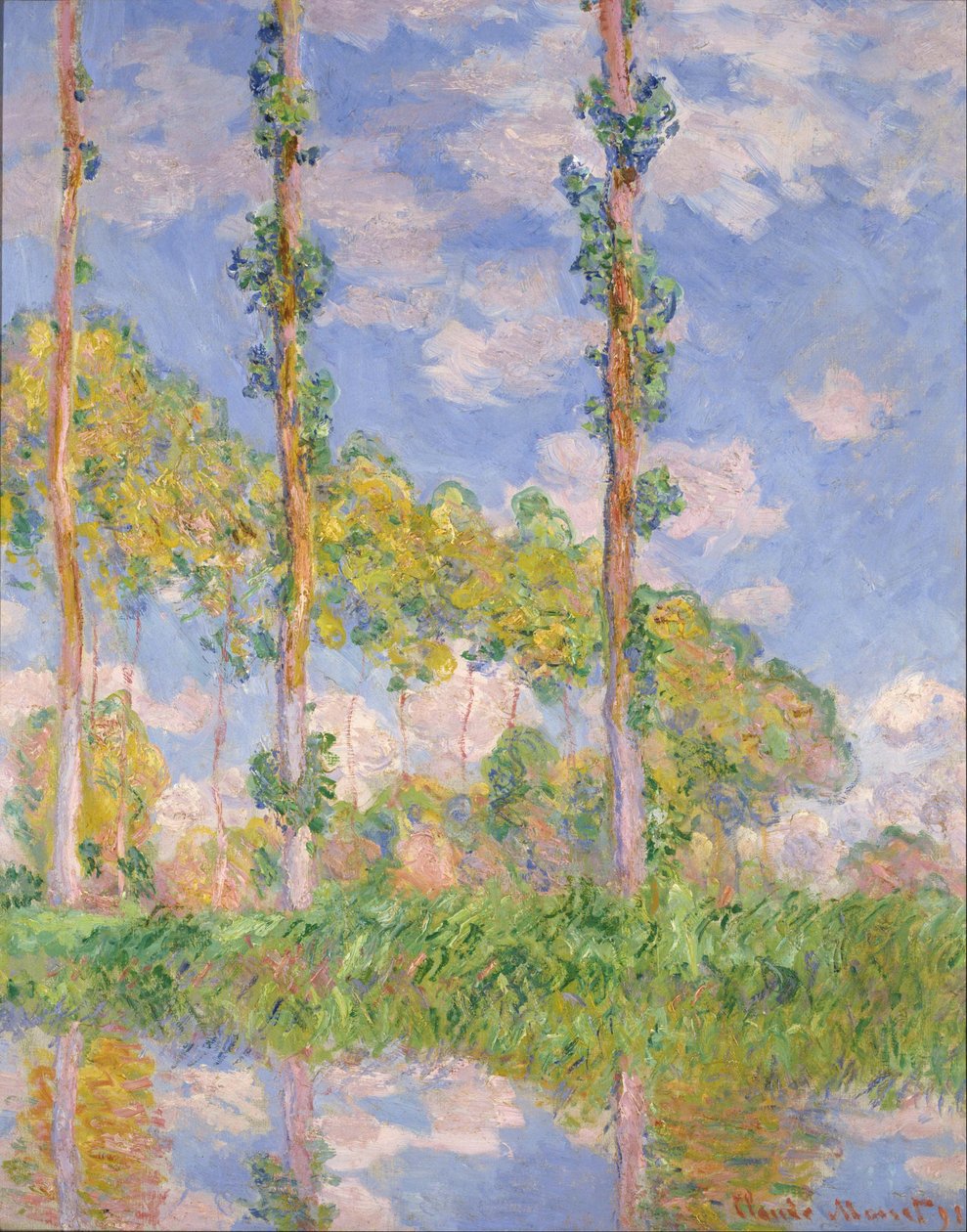 Popler i solen av Claude Monet