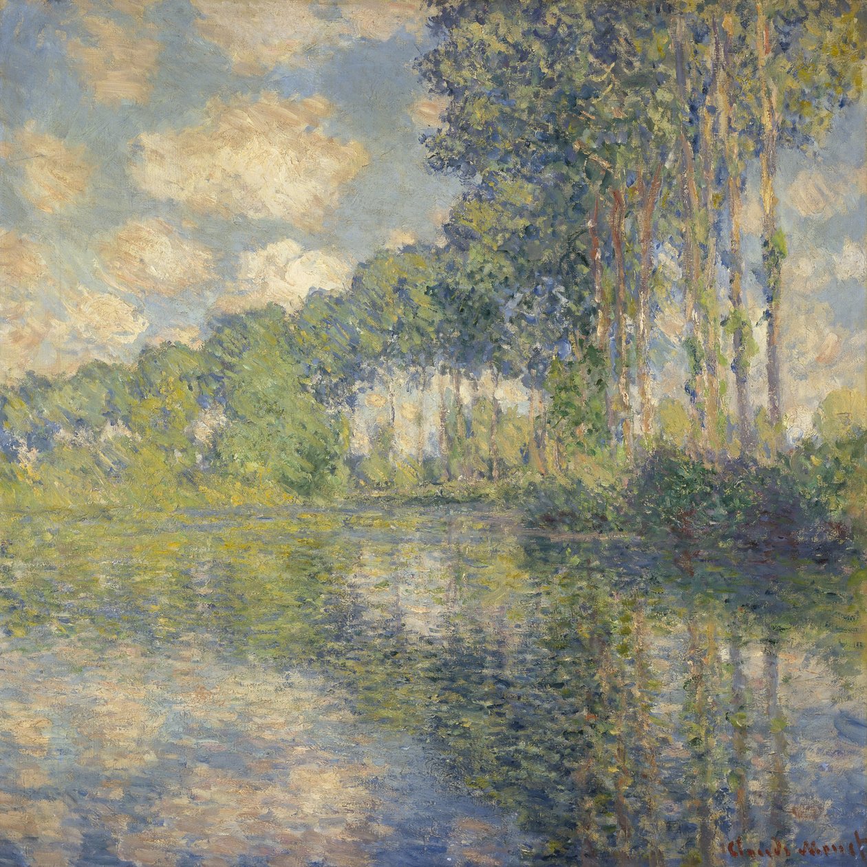 Popler på Epte av Claude Monet