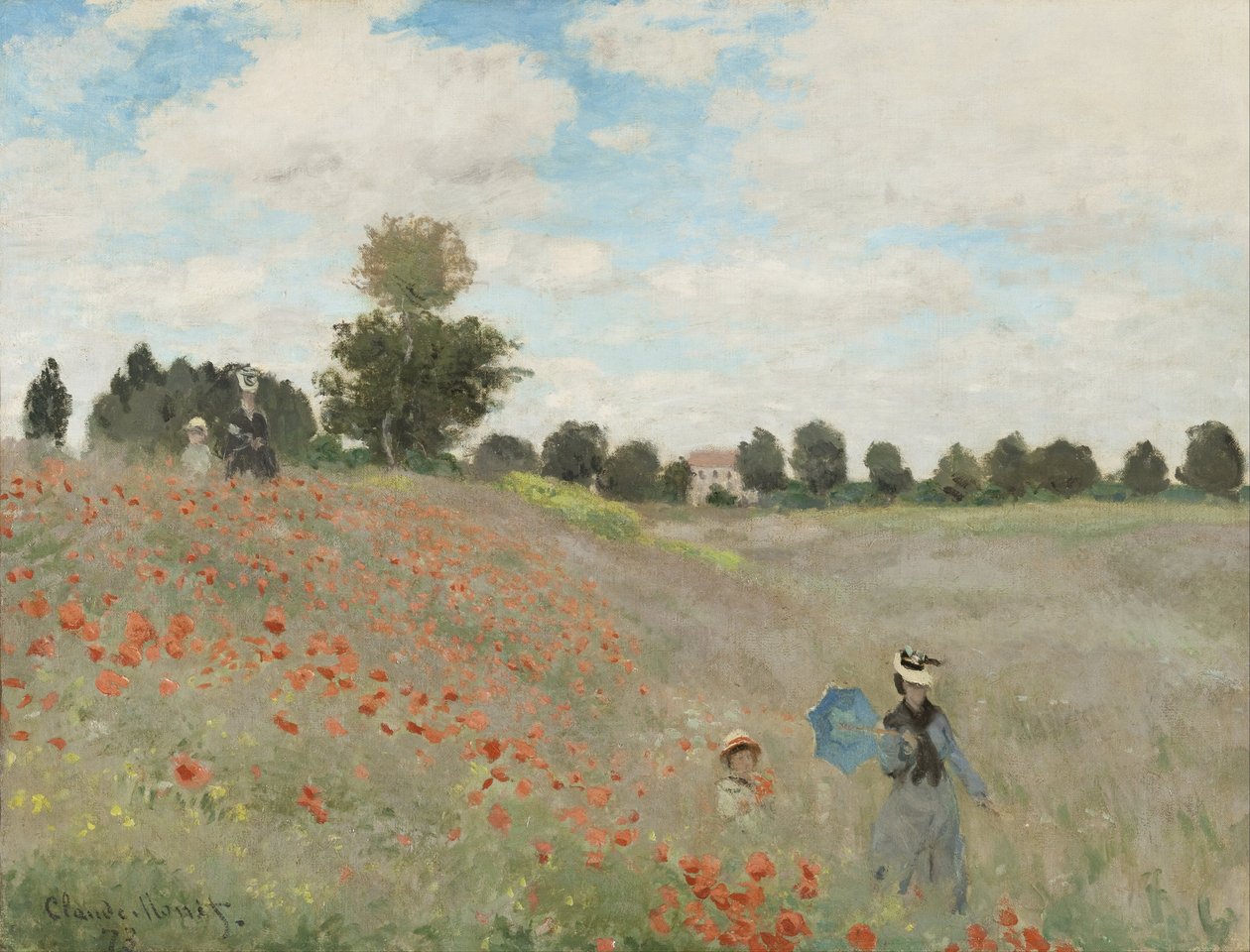 Valmue feltet av Claude Monet
