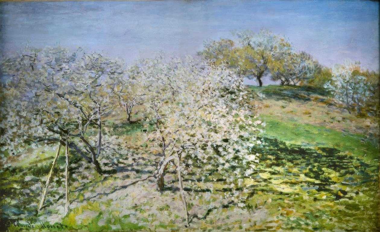 Vår. Eple blomstrer av Claude Monet