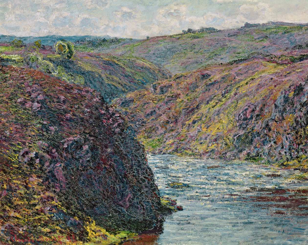 Ravines of the Creuse på slutten av dagen, 1889 av Claude Monet