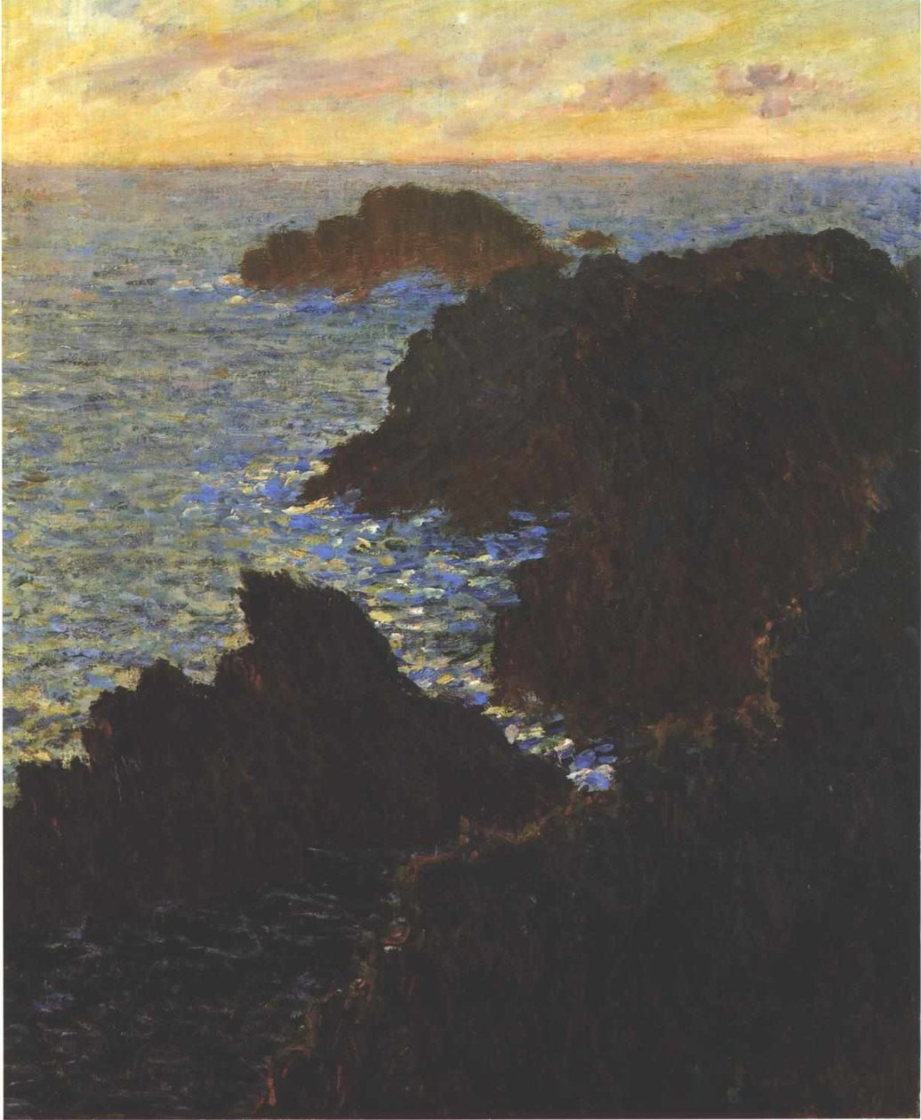 Bergarter på Belle-Isle, Port-Domois av Claude Monet