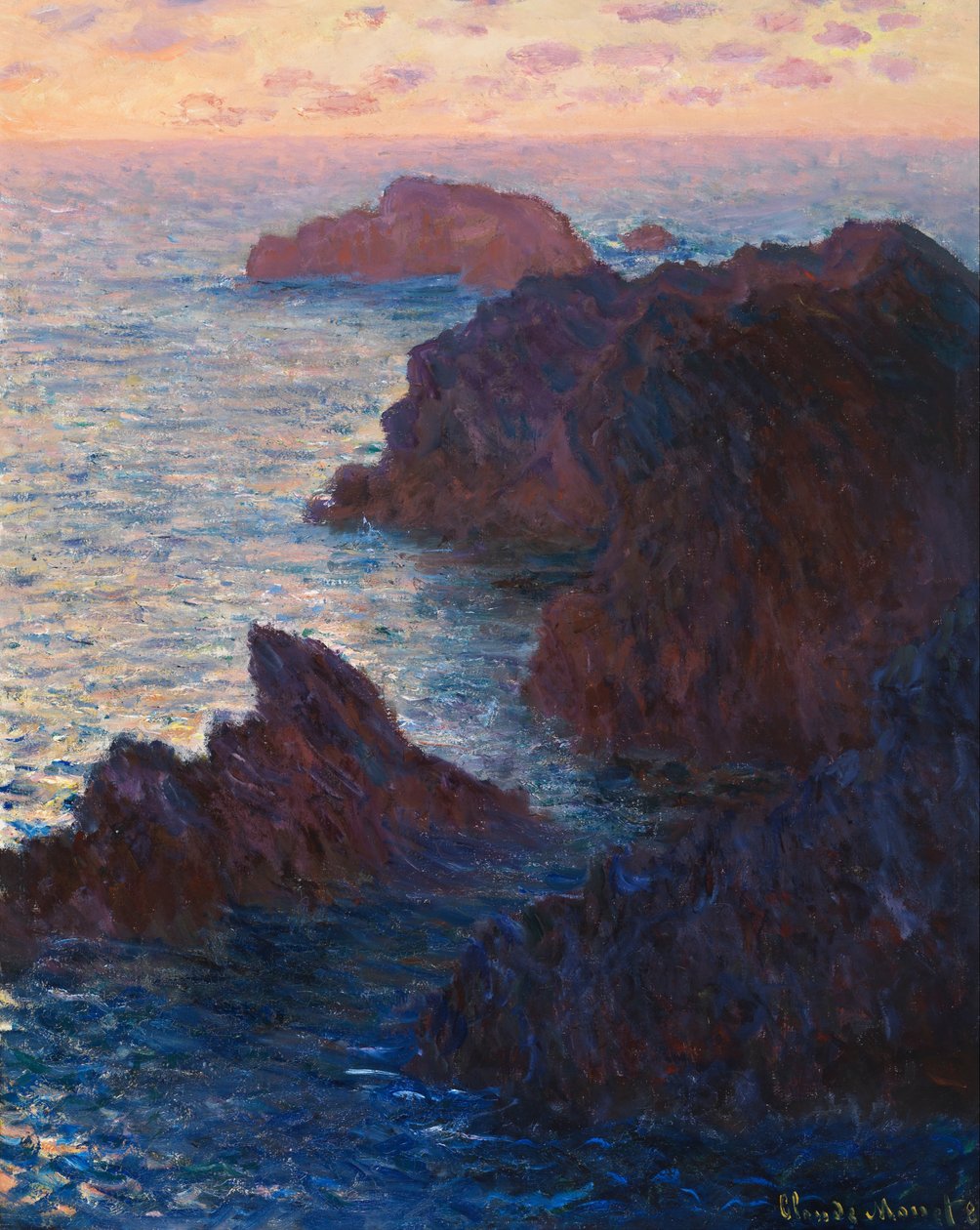 Bergarter ved Belle-ile, Port-Domois av Claude Monet