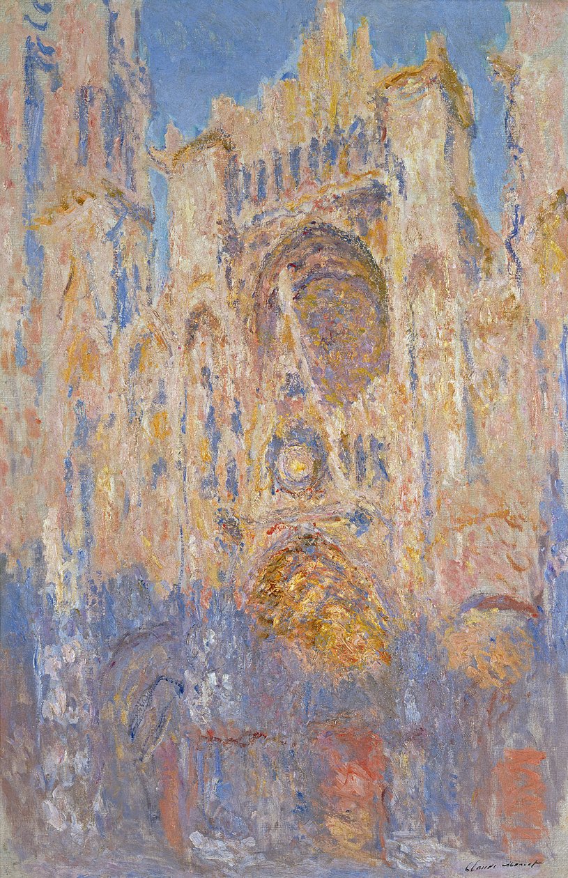 Rouen katedral, effekter av sollys, solnedgang av Claude Monet