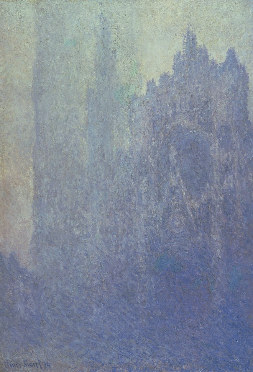 Rouen katedral, tåkete vær, 1894 av Claude Monet