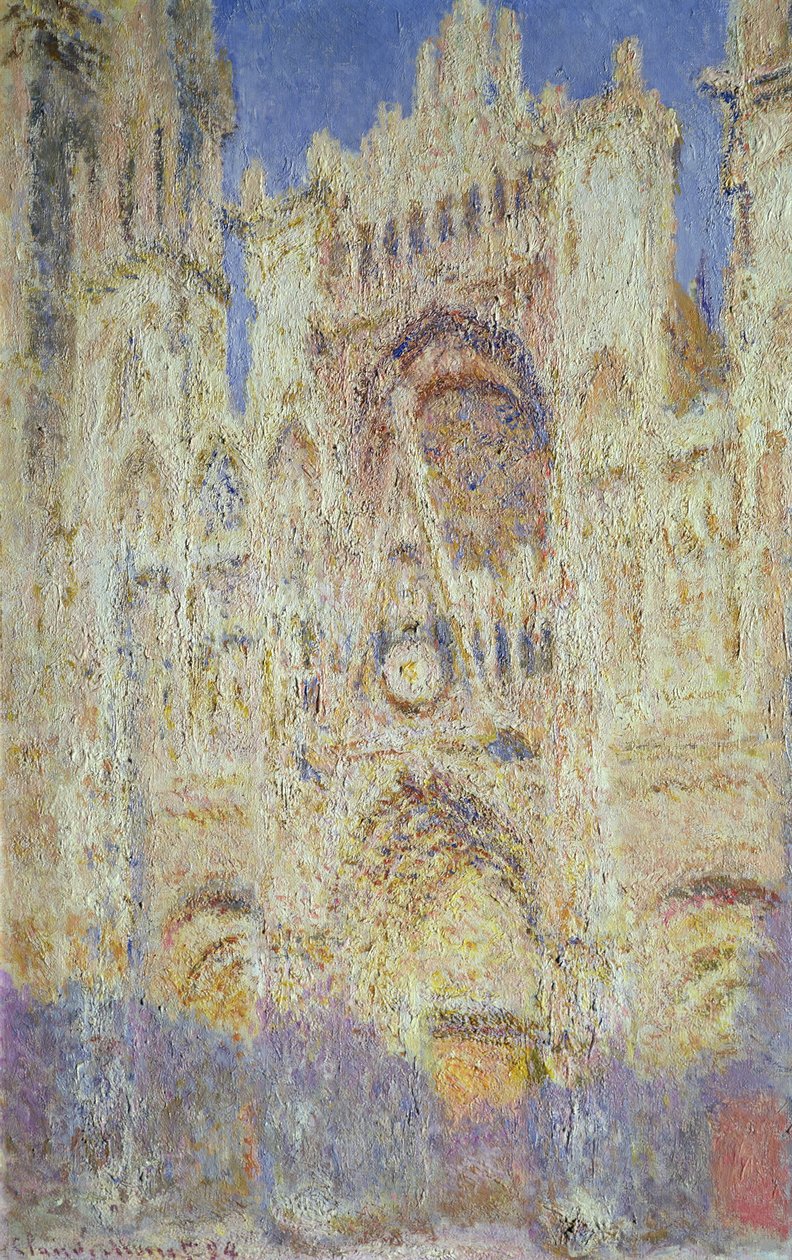 Rouen katedral ved solnedgang, 1894 av Claude Monet