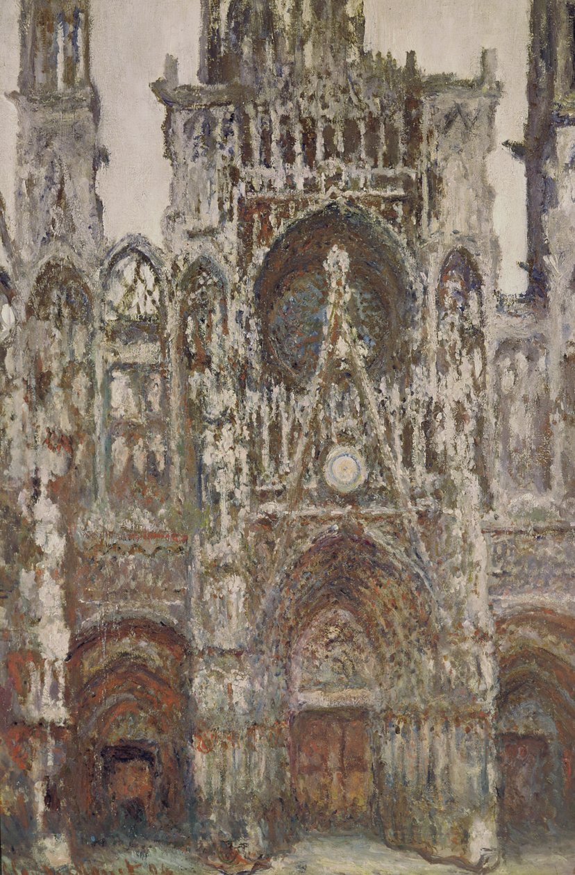 Rouen katedral, kveld, harmoni i brunt, 1894 av Claude Monet