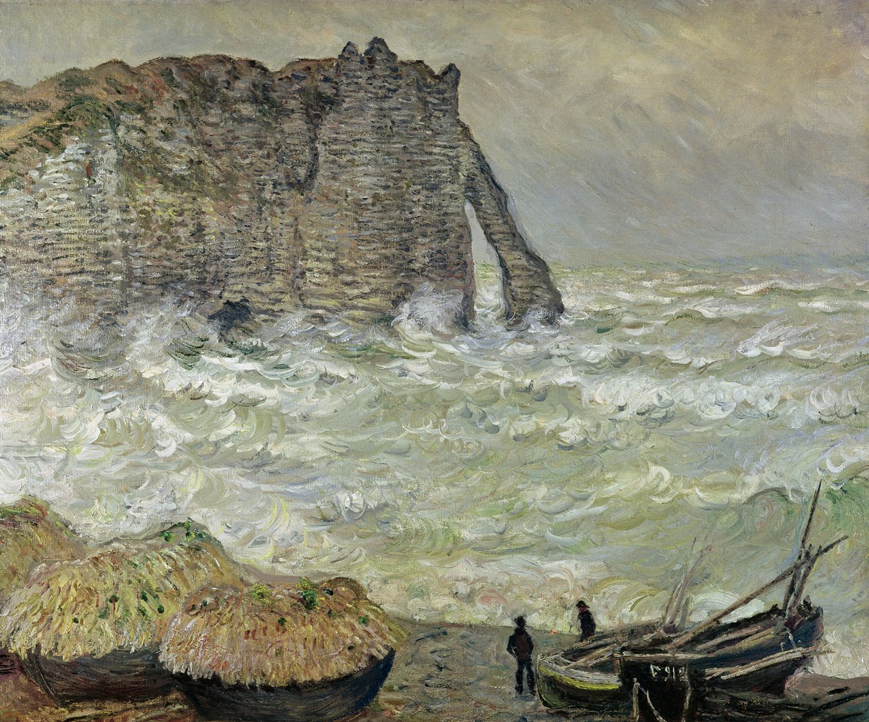 Røft hav ved Etretat, 1883 av Claude Monet