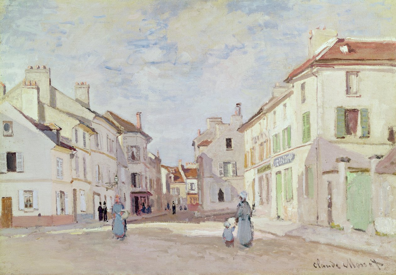Rue de la Chaussee ved Argenteuil av Claude Monet