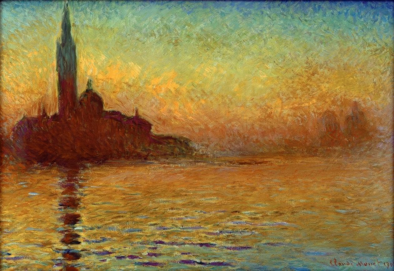 Saint-Georges major i skumringen av Claude Monet