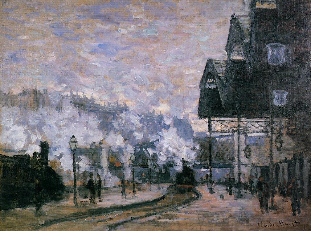 Saint-Lazare stasjon, varehusene i den vestlige regionen av Claude Monet
