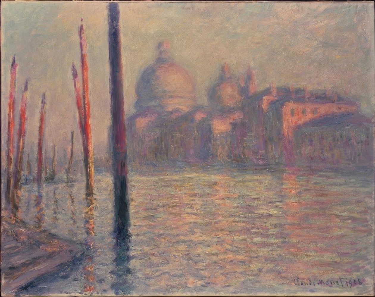 Santa Maria della Salute og Canal Grande, Venezia av Claude Monet