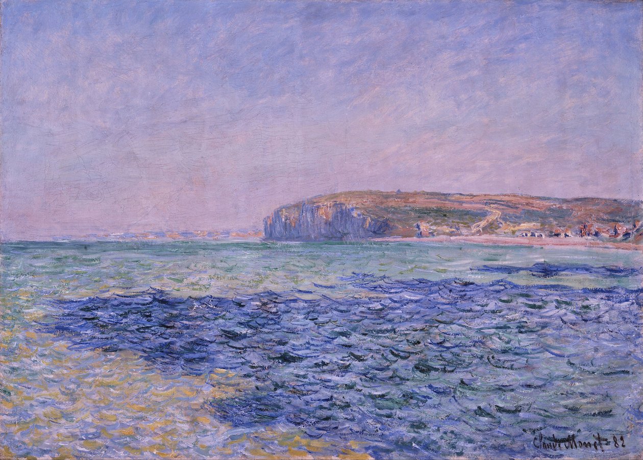 Skygger på sjøen. The Cliffs at Pourville av Claude Monet