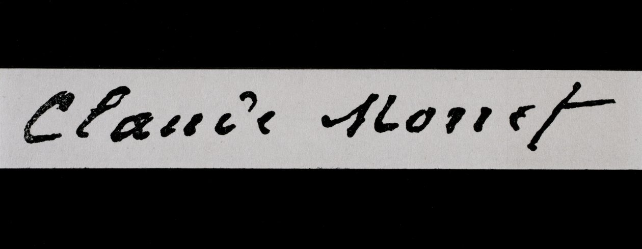 Signatur av Claude Monet (blekk på papir) av Claude Monet