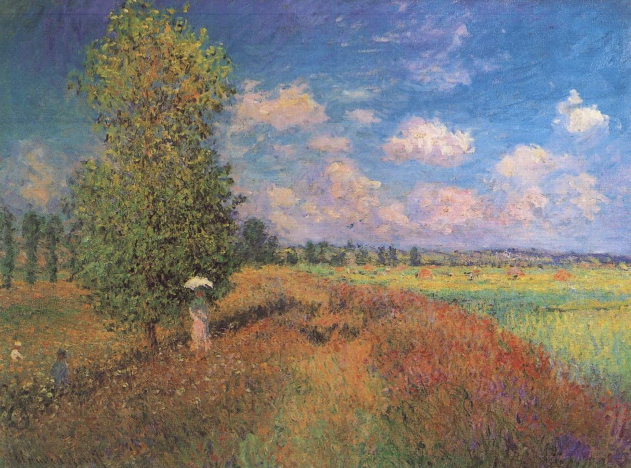 Sommervalmuefelt om sommeren av Claude Monet