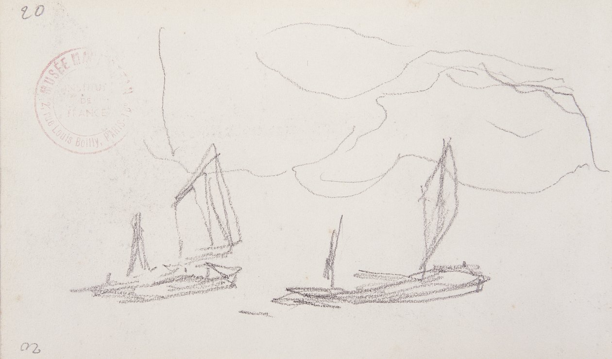 Studie for London-serien, Boats on the Thames av Claude Monet
