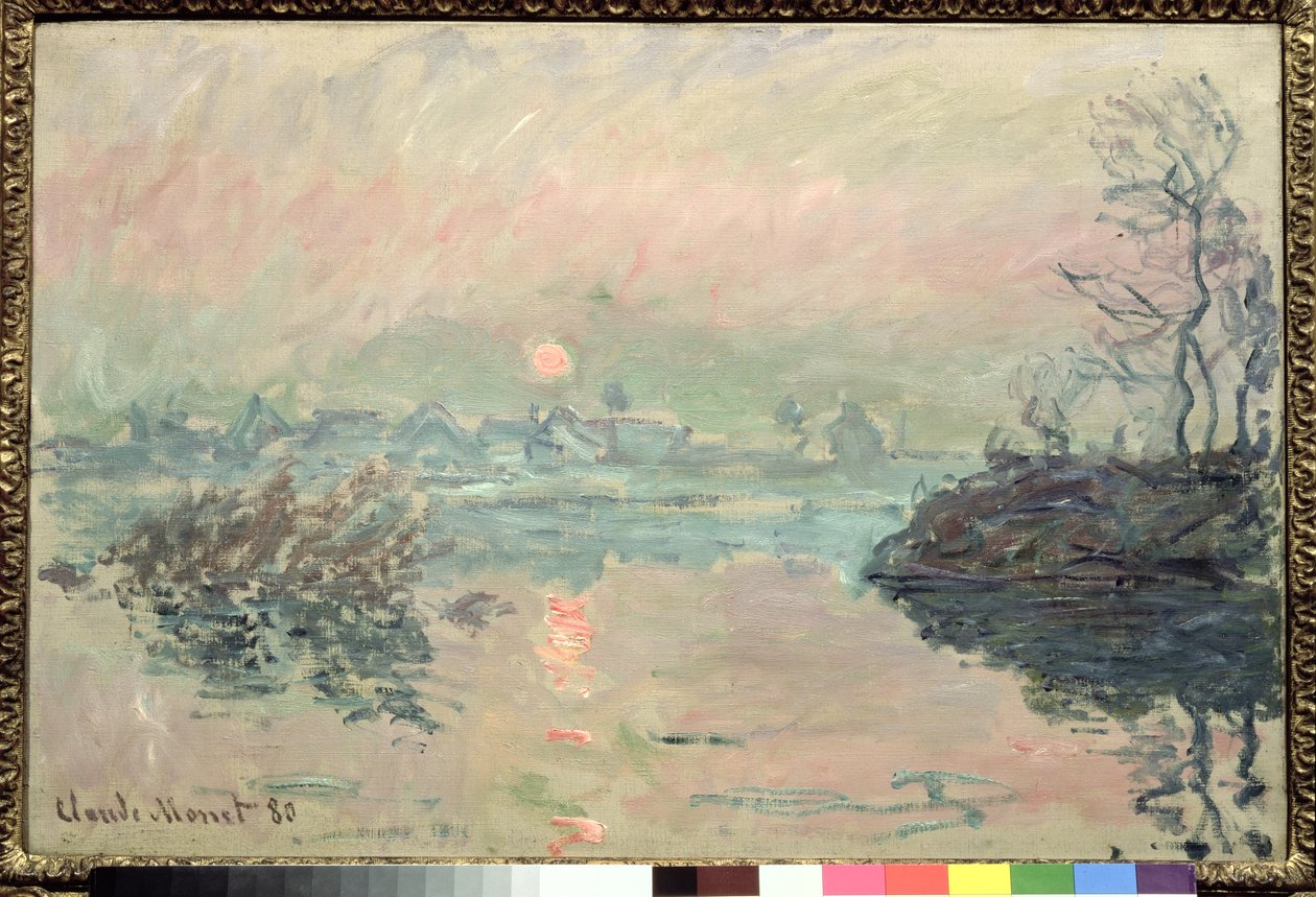 Solnedgang, 1880 av Claude Monet