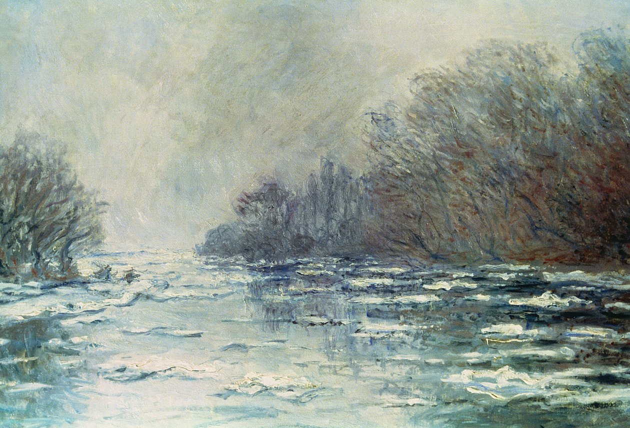Oppbruddet ved Vetheuil, ca. 1883 av Claude Monet