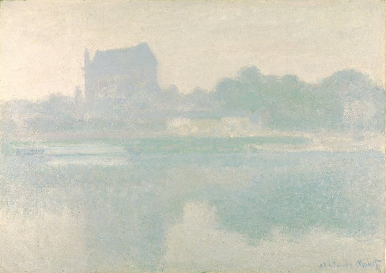 Vernon-kirken, Brouillard, 1894 av Claude Monet
