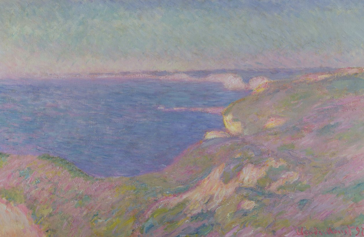 Klippene nær Dieppe, 1897 av Claude Monet