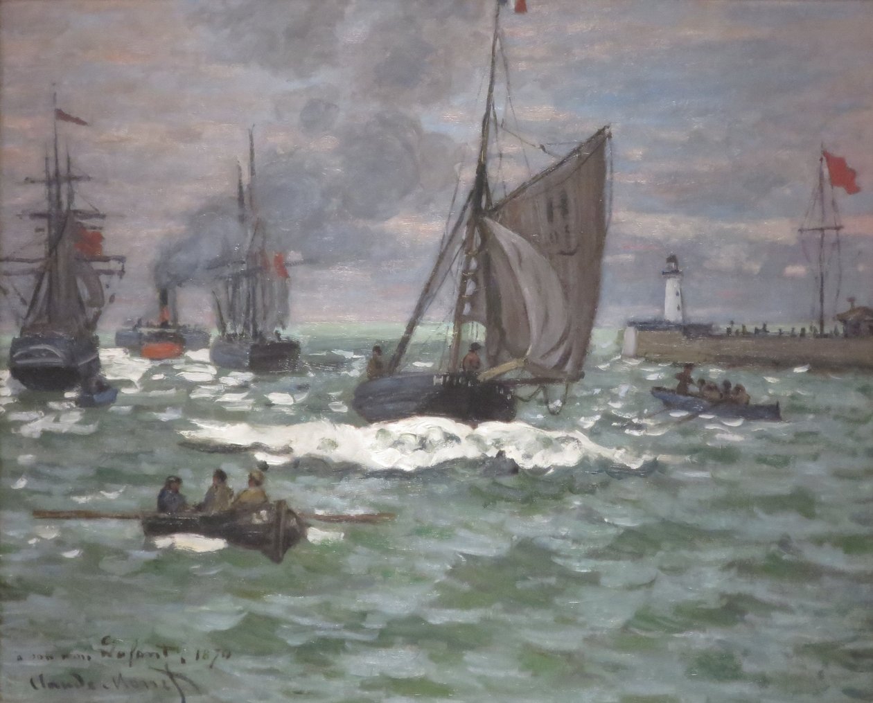 Inngangen til havnen i Le Havre av Claude Monet